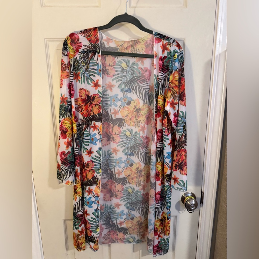 Floral Sheer Kimono Cardigan